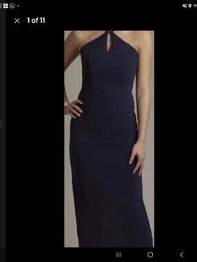 DB studio Cross-Back Navy Maxi Dress